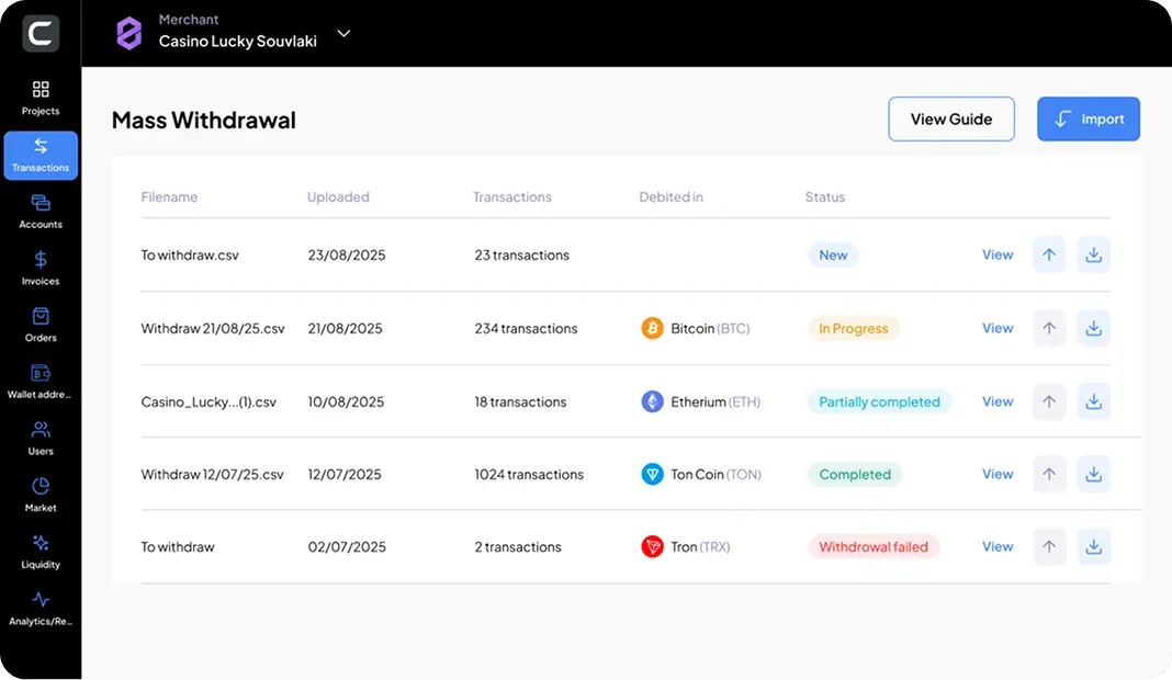 Features to simplify crypto payments image